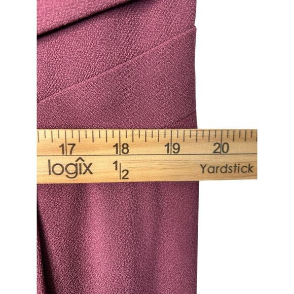 Davids Bridal Dress Size 22 Chianti Long Pleated Off the Shoulder Stretch Crepe - Picture 11 of 11